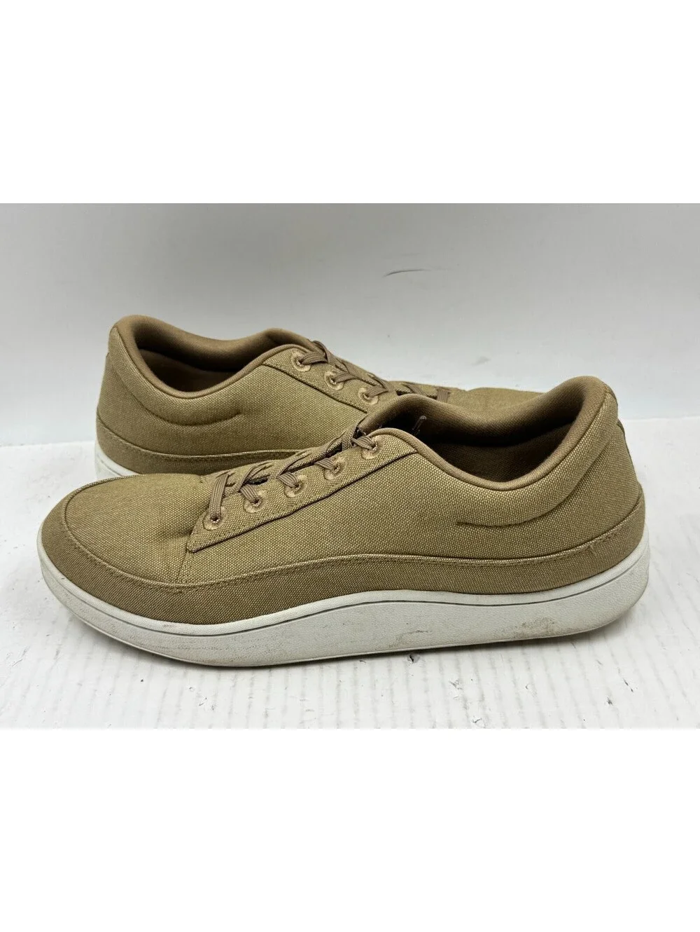 Allbirds Canvas Pacers  Sneakers Men's Size 12 Tan Lace Up Athletic Shoes